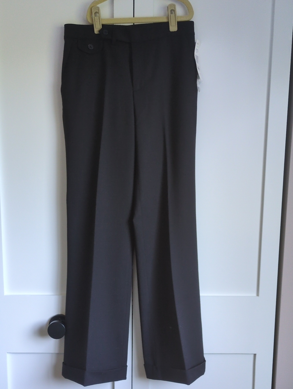 Lauren Ralph Lauren NWT Wool Blend Cuffed Trousers Dress Pants Black Size 4